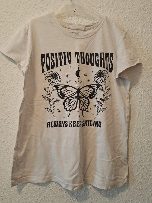 T-Shirt weiß mit Druck 146/152