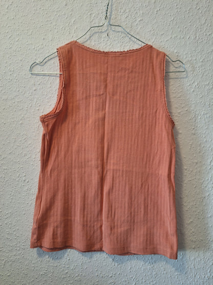 Braun und Apricot geripptes Tank Top  von C&A in Größe 146