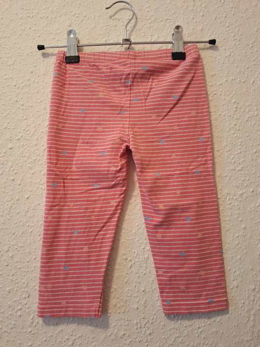 Legging 3/4 Rosa mit Herzen 104