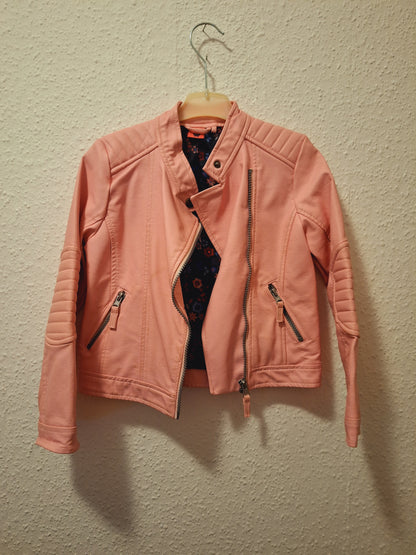 Lederimitat Jacke Pink 122