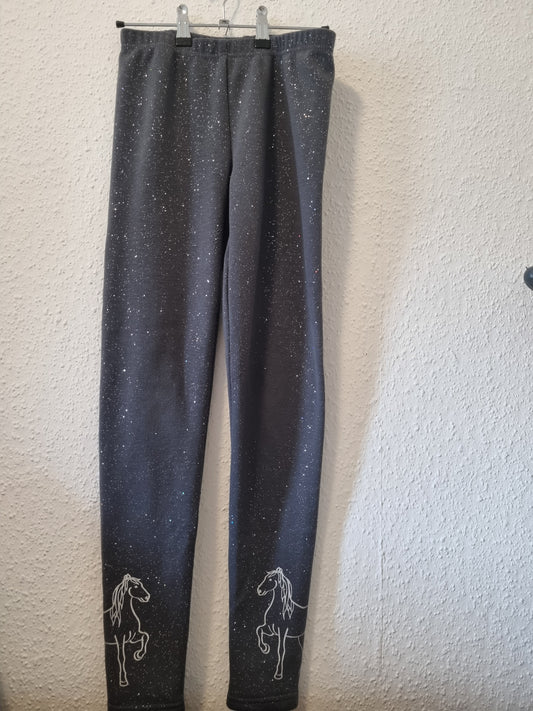 Anthrazit gefütterte Stoffhose 158