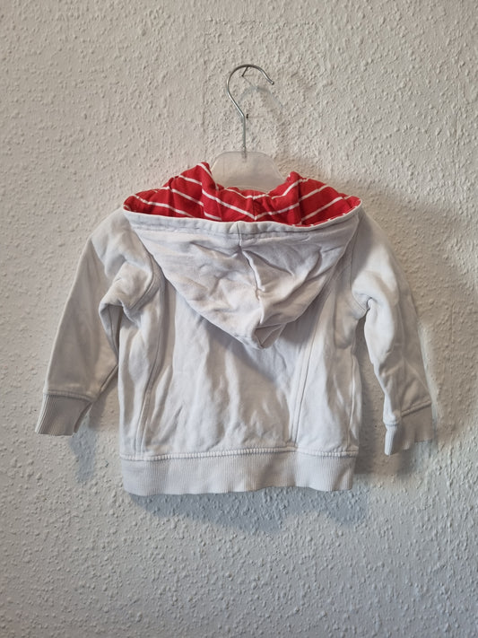 Sweatjacke Weiß mit Krebs 80