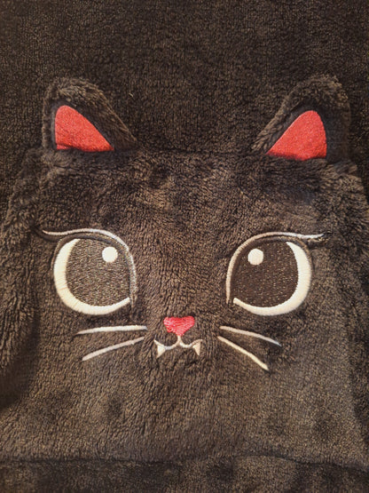 Flauschiger Hoodie in Schwarz 122/128