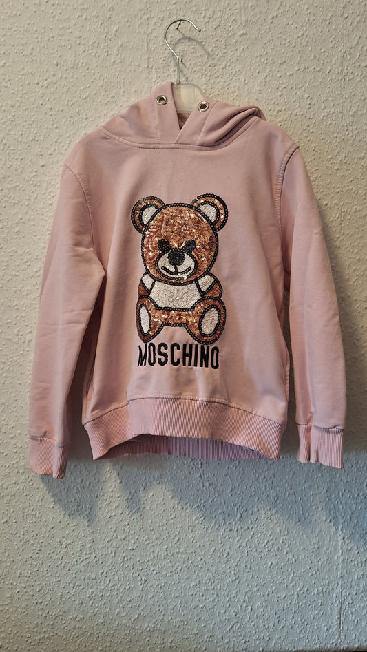 Kapuzenpullover Rosa mit Bär 110/116