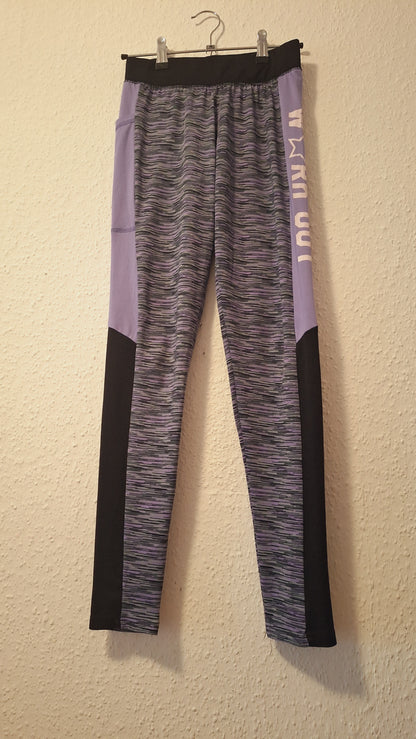 Sportlegging lila Schwarz 158/164