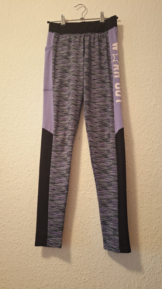 Sportlegging lila Schwarz 158/164