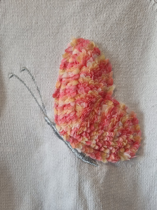 Strickpullover mit Schmetterling 116