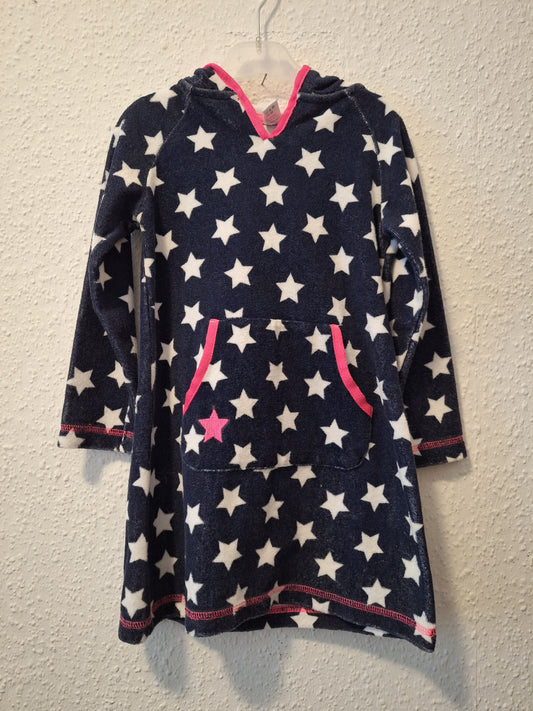 Badeüberzug aus Frottee dunkelblau mit Sternen 98/104