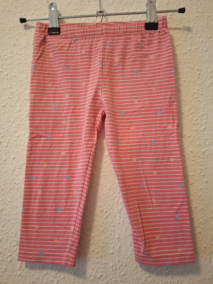 Legging 3/4 Rosa mit Herzen 104