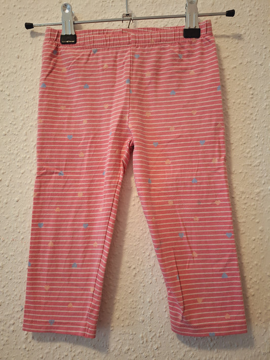 Legging 3/4 Rosa mit Herzen 104