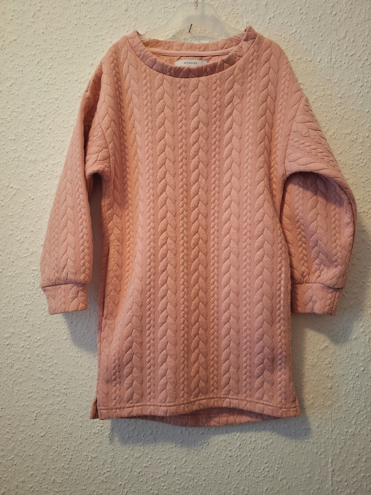 Rosa Zopfmuster-Kleid von Reserved in Größe 122