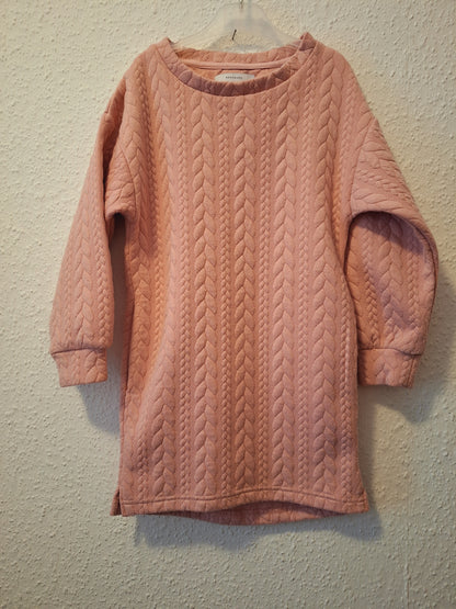 Rosa Zopfmuster-Kleid von Reserved in Größe 122