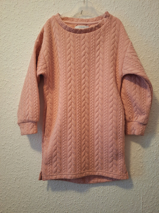 Rosa Kleid mit Zopfmuster von Reserved in Größe 122