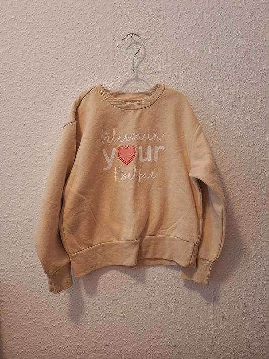 Beiger Pulli Believe in your Self