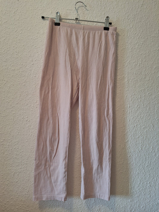 Schlafanzug weiß-rosa mit Hasengesicht 140