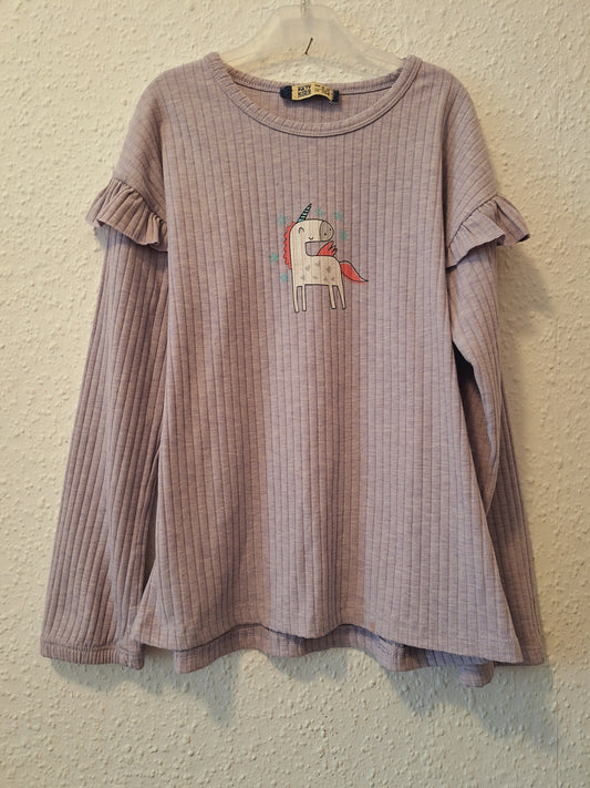 Pyjamaoberteil Lila mit Einhorn