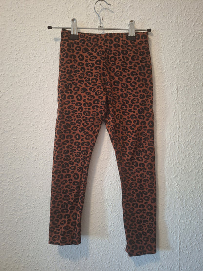 Leicht gefütterte Stoffhose in Animal Print 122