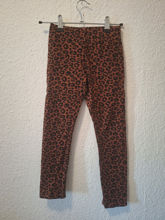 Leicht gefütterte Stoffhose in Animal Print 122