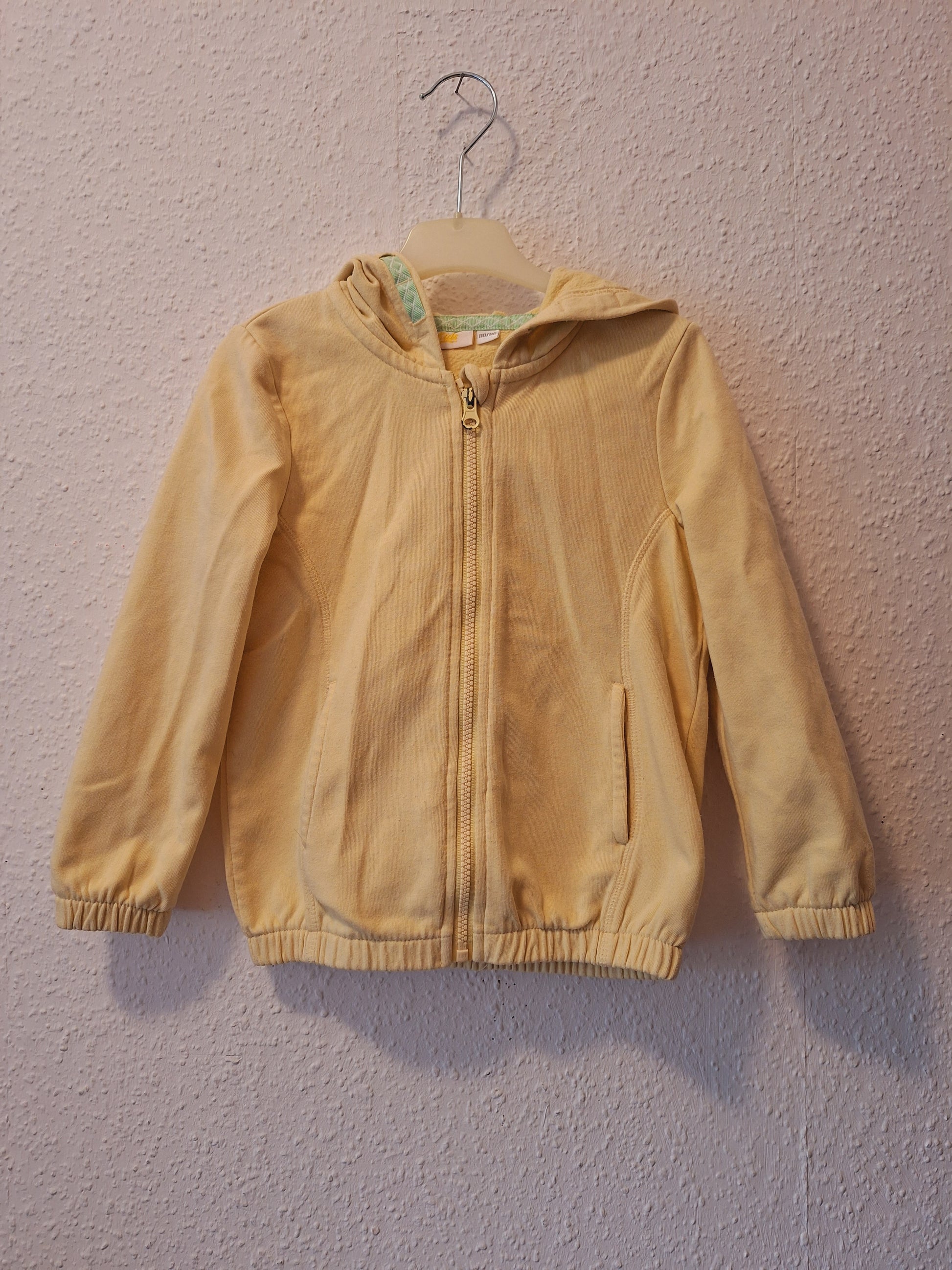 Sweatjacke Kapuze Gelb 110/116 Kinderkleidung Say Resale Secondhand Herbst Winter Kollektion Fashion Kids