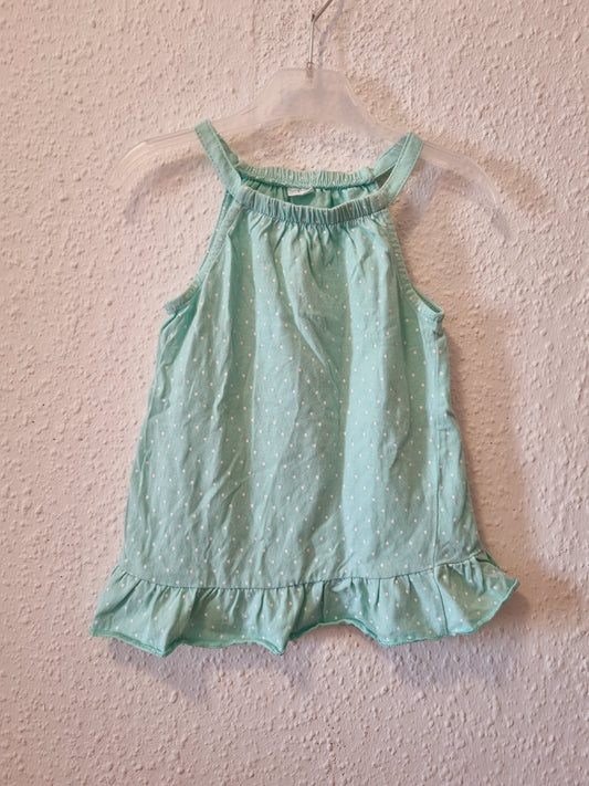Trägerkleid in Mintgrün mit weißen Punkten 74
