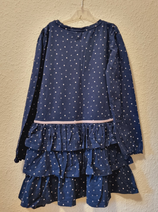 Langarmkleid mit Lila Pailettenherz