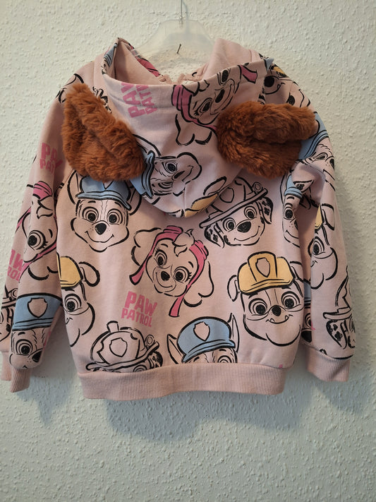 Kapuzenjacke rosa mit Paw Patrol 110/116