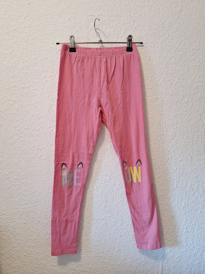 Pinke Legging mit MEOW