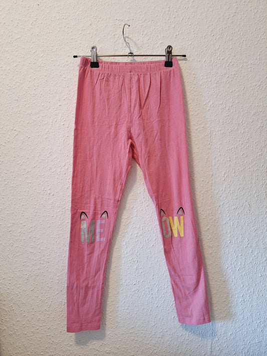 Pinke Legging mit MEOW