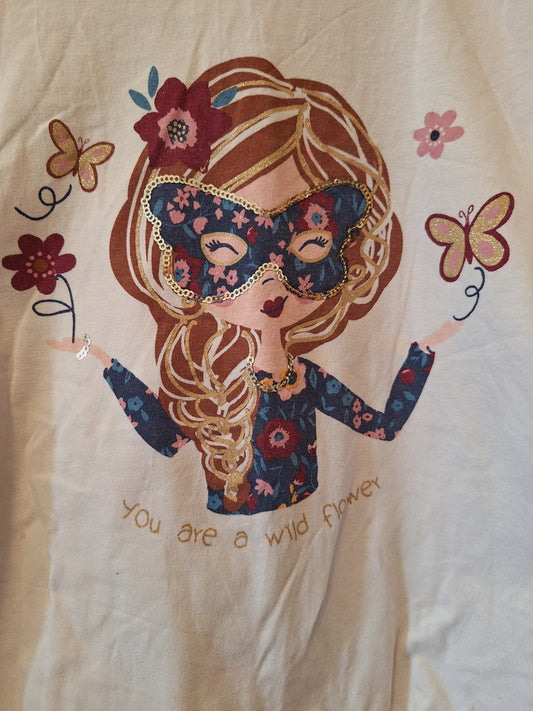 Sweatshirt mit Blumenmädchen