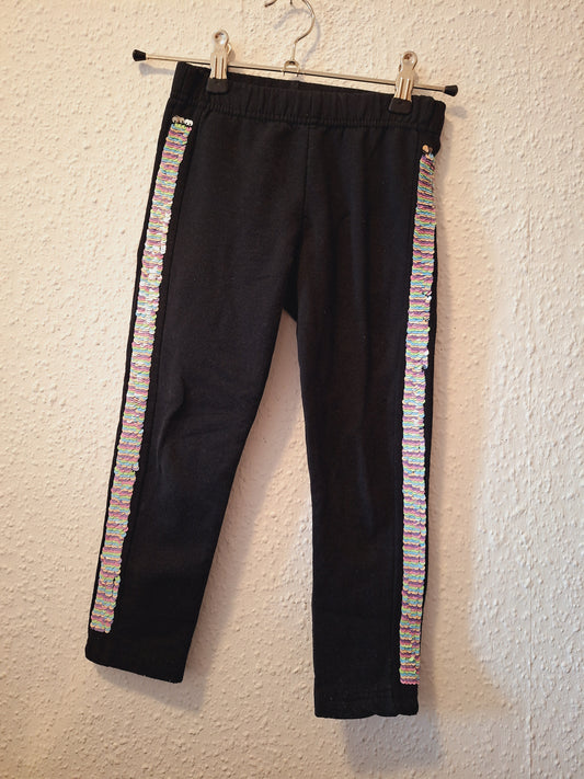Stoff Legging mit Pailletten