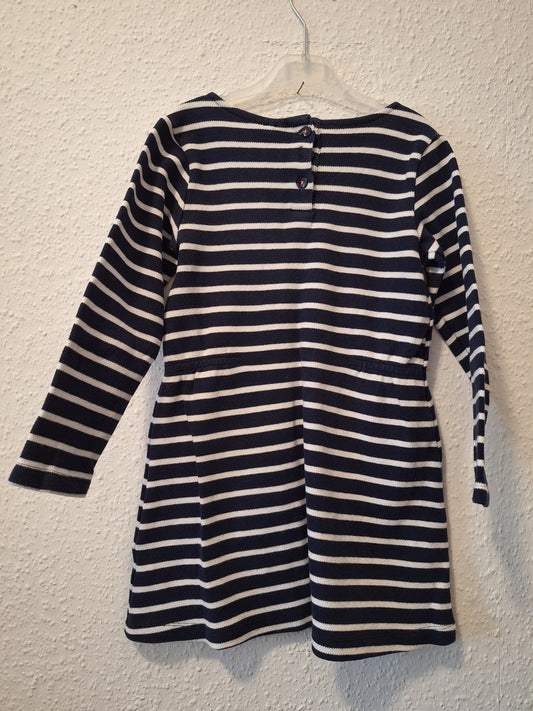 Strickkleid blau-weiß gestreift 116