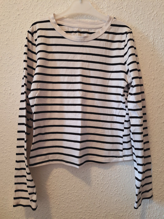 Sweatshirt in Schwarz Gestreift