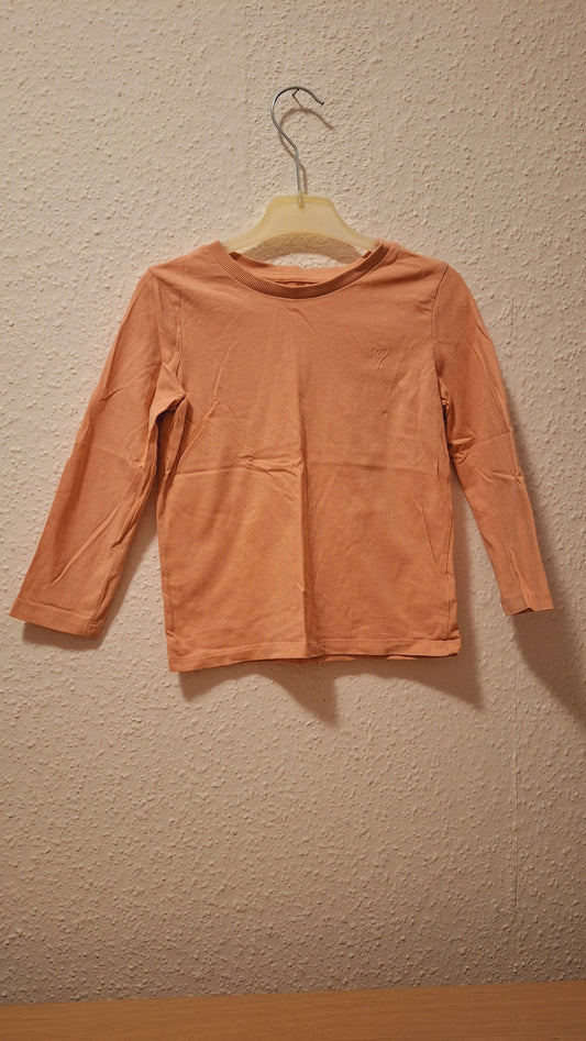 Sweatshirt Uni Apricot mit Herz