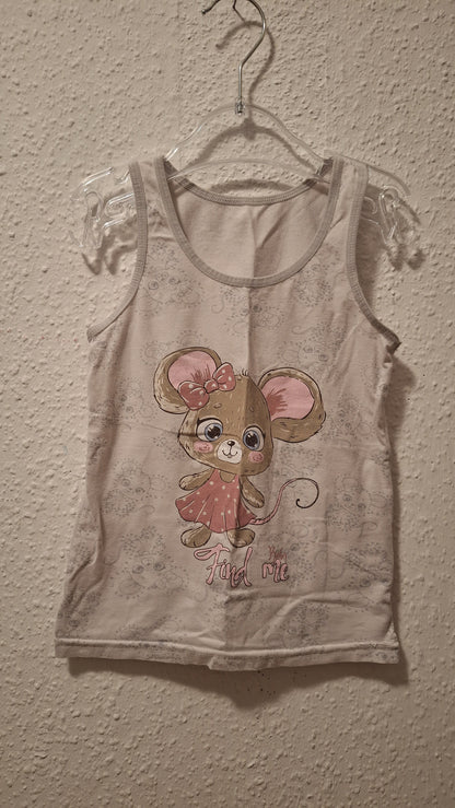 Unterhemd mit süßer Maus 110/116