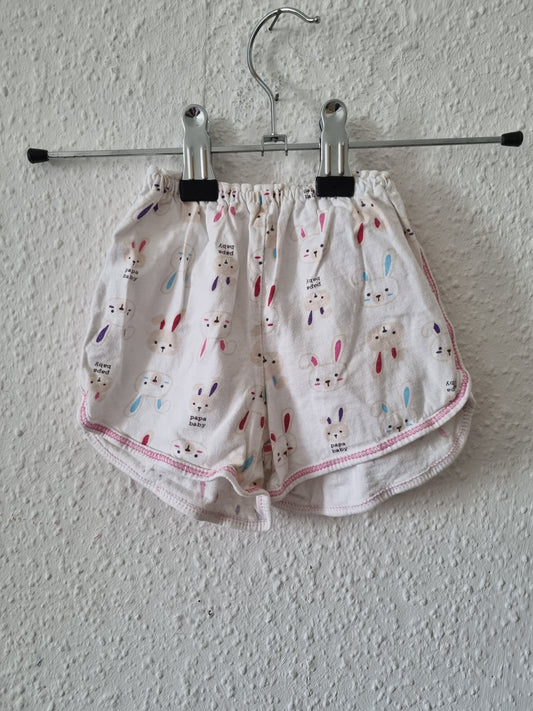 Schlafshort mit Hasen 74/80