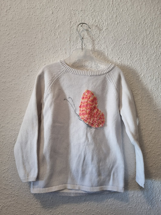 Strickpullover mit Schmetterling 116