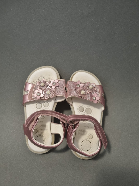 Sandalen mit Glitzer und Flower