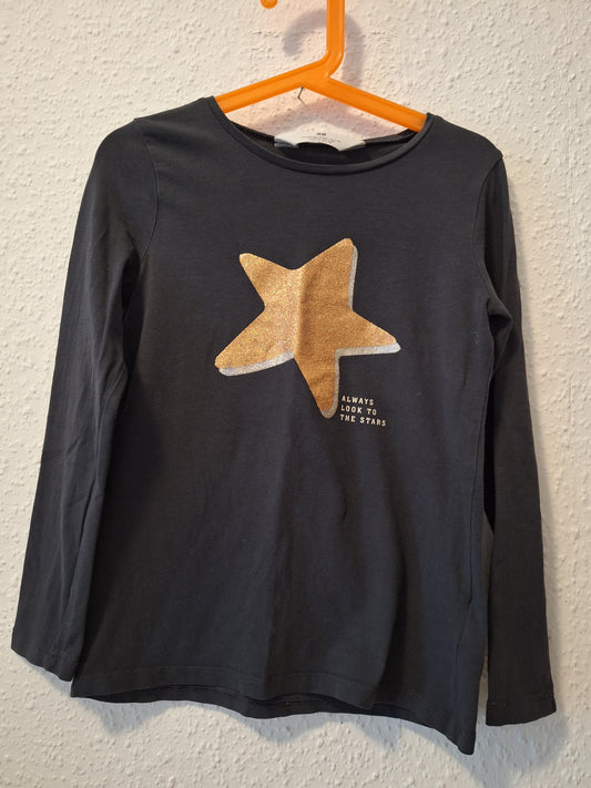 Sweatshirt goldener Stern 122/128