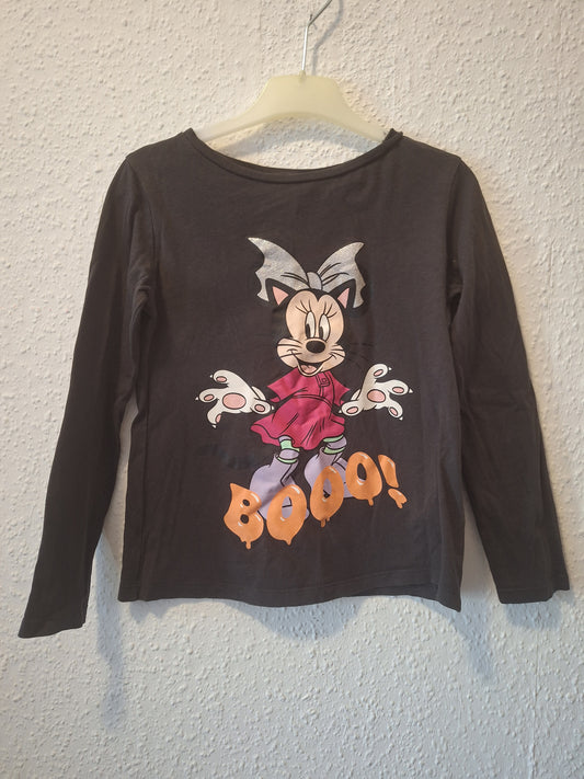 Sweatshirt Dunkelbraun mit Vampir Maus 122/128 Kinderkleidung Halloween Mini Maus Secondhand Online Shop