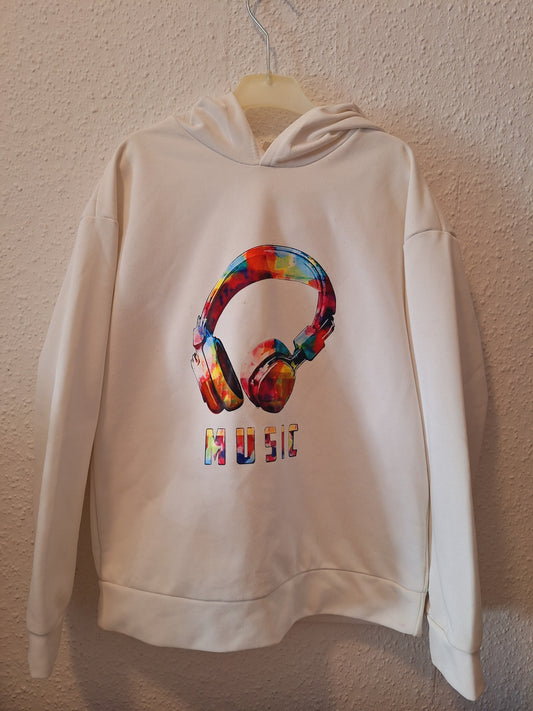 Dünner Hoodie mit Kopfhörern