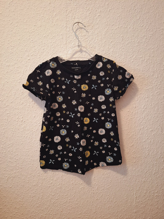 Schwarzes Shirt mit Blumen Print