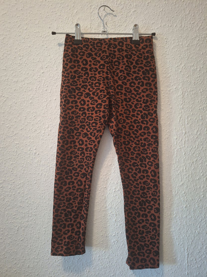 Leicht gefütterte Stoffhose in Animal Print 122