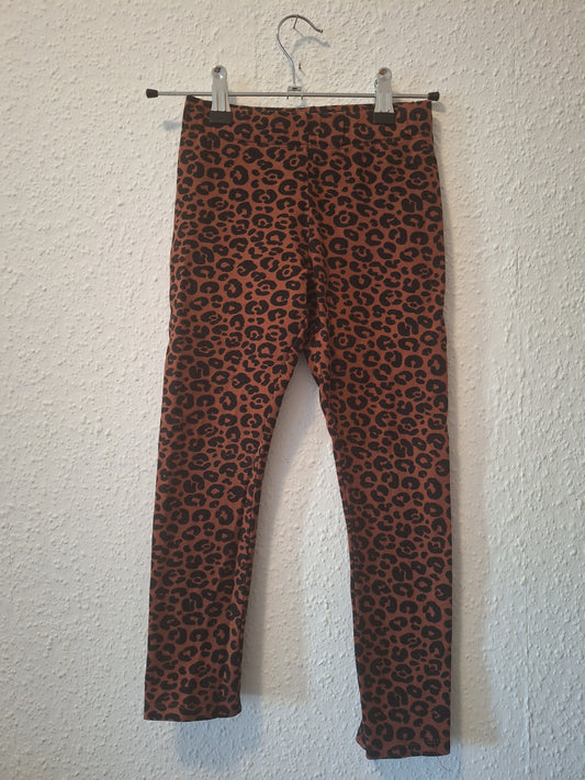 Leicht gefütterte Stoffhose in Animal Print 122