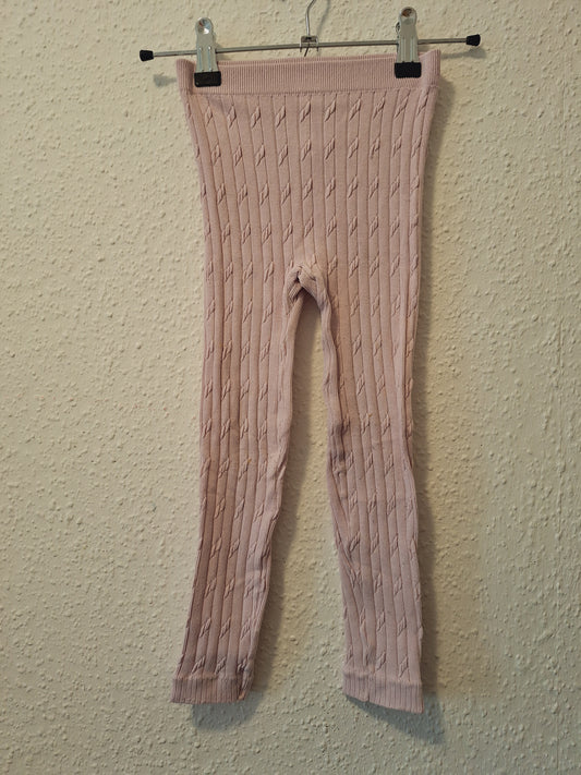 Gemusterte Stofflegging in Rosa 104/110