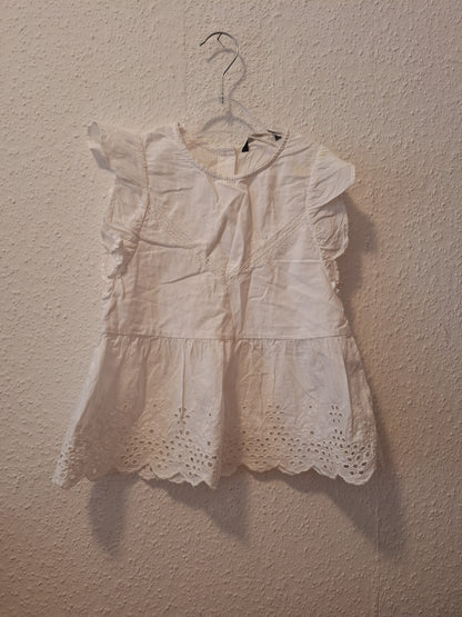 Chiffon Bluse Weiß