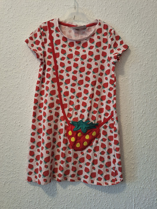Sommerkleid Erdbeerlook 128