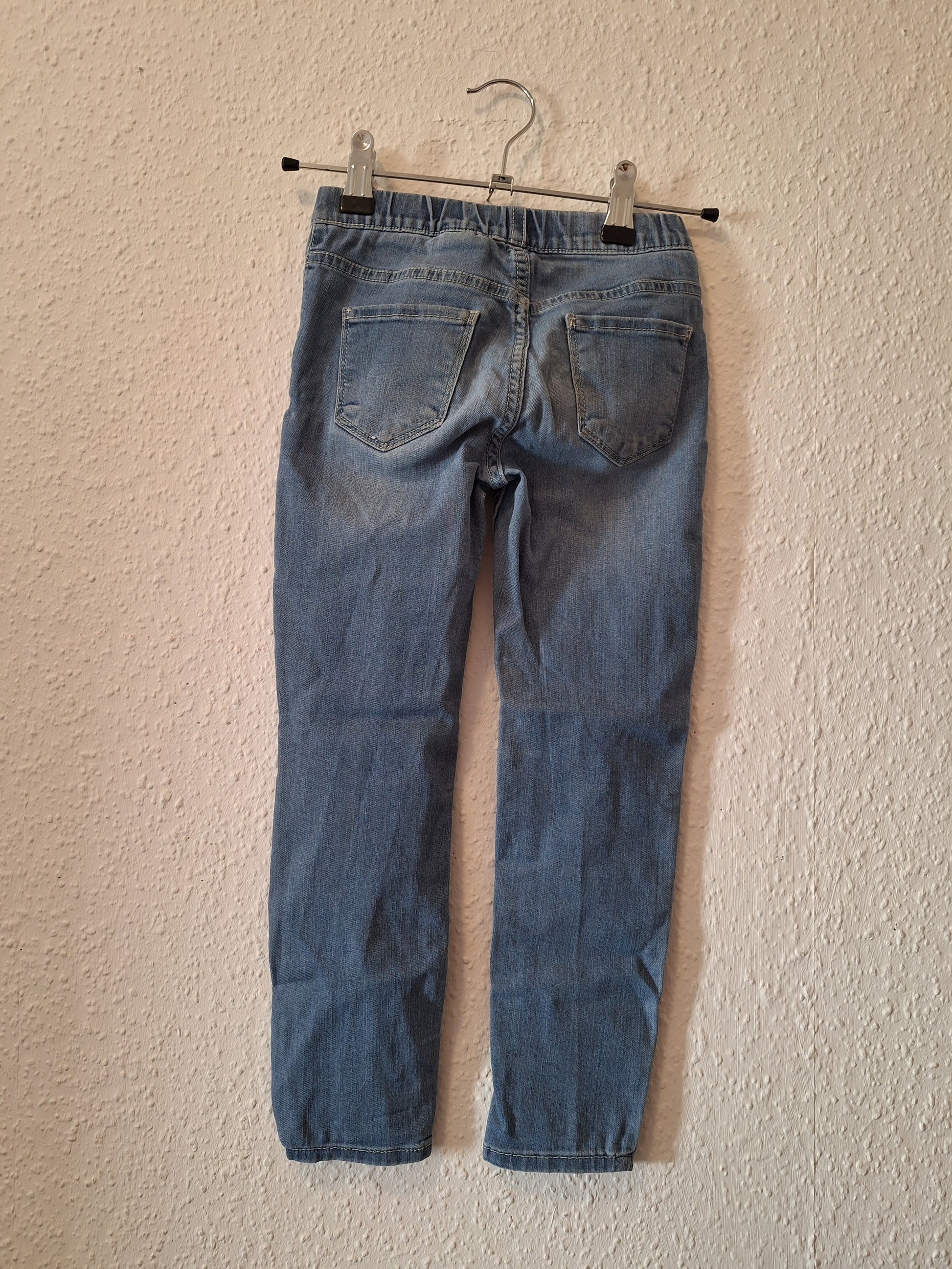 Hellblaue Jeansjegging mit geradem Bein für Kinder Secondhandkleidung Mädchen H&M