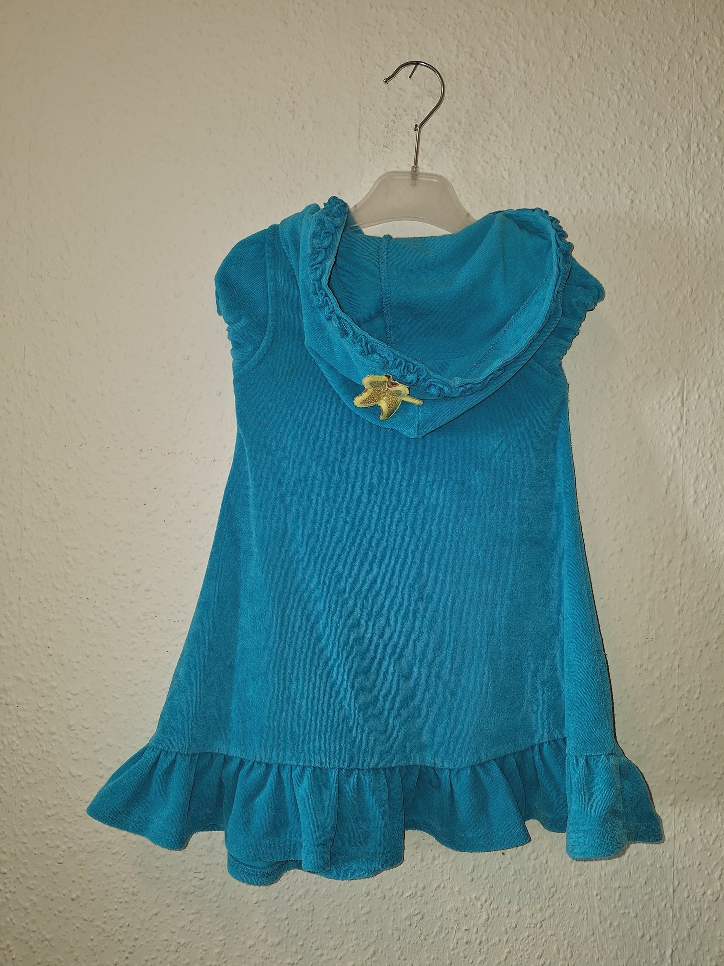 Badeüberzug aus Frottee Türkis mit Ariel 110 Kiki und  Koko Secondhand  Schwimmkleidung Kinder