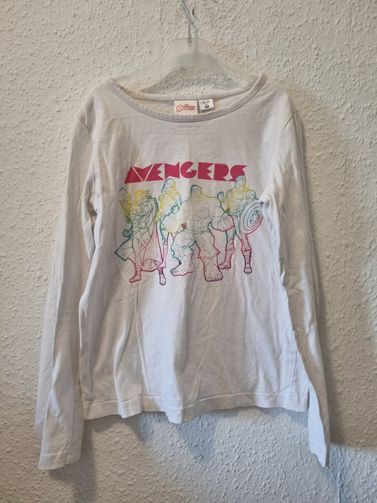 Pyjamaoberteil Superhelden Weiß  140
