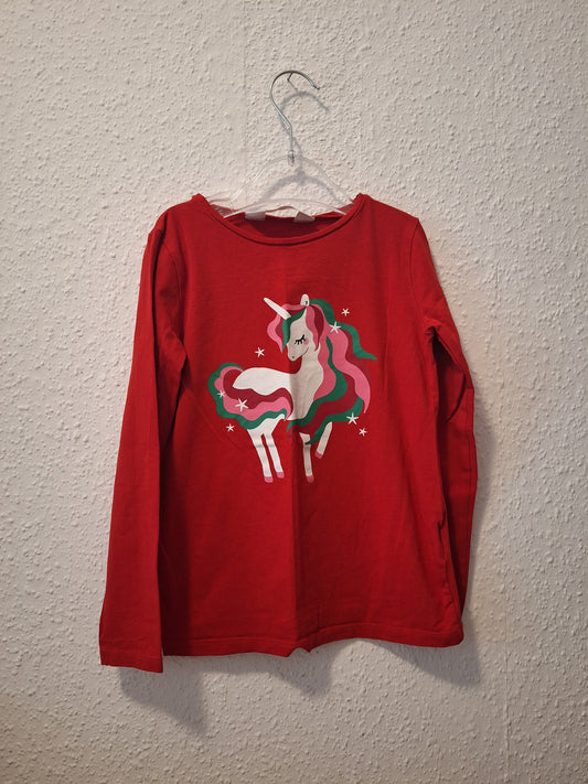 Sweatshirt Einhorn Rot